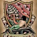 Lost at Sea Mermaid Nautical Tattoo Flash