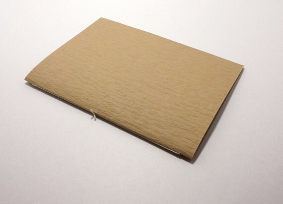 5 x 7 Blank Notebook Journal Sewn Spine - Textured Tan Il_570xn
