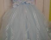 Disney Princess inspired Cinderella Tutu dress, perfect princess halloween costume with matching hair piece 12m-5t
