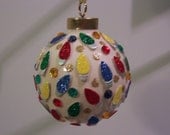 CHRISTMAS GIFT - Christmas Tree Lights - Personalized Handmade Holiday Stocking Stuffer Porcelain Tree Ornament Keepsake