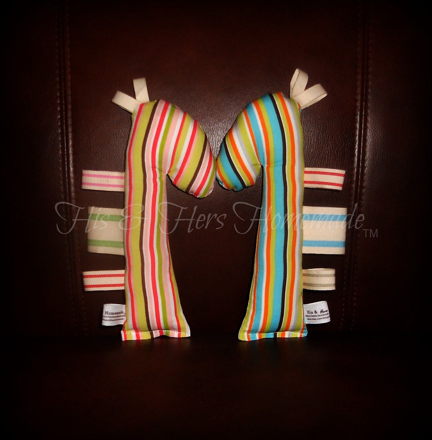 ORGANIC Baby Rattle Teether Tag Toy Giraffe WASHABLE