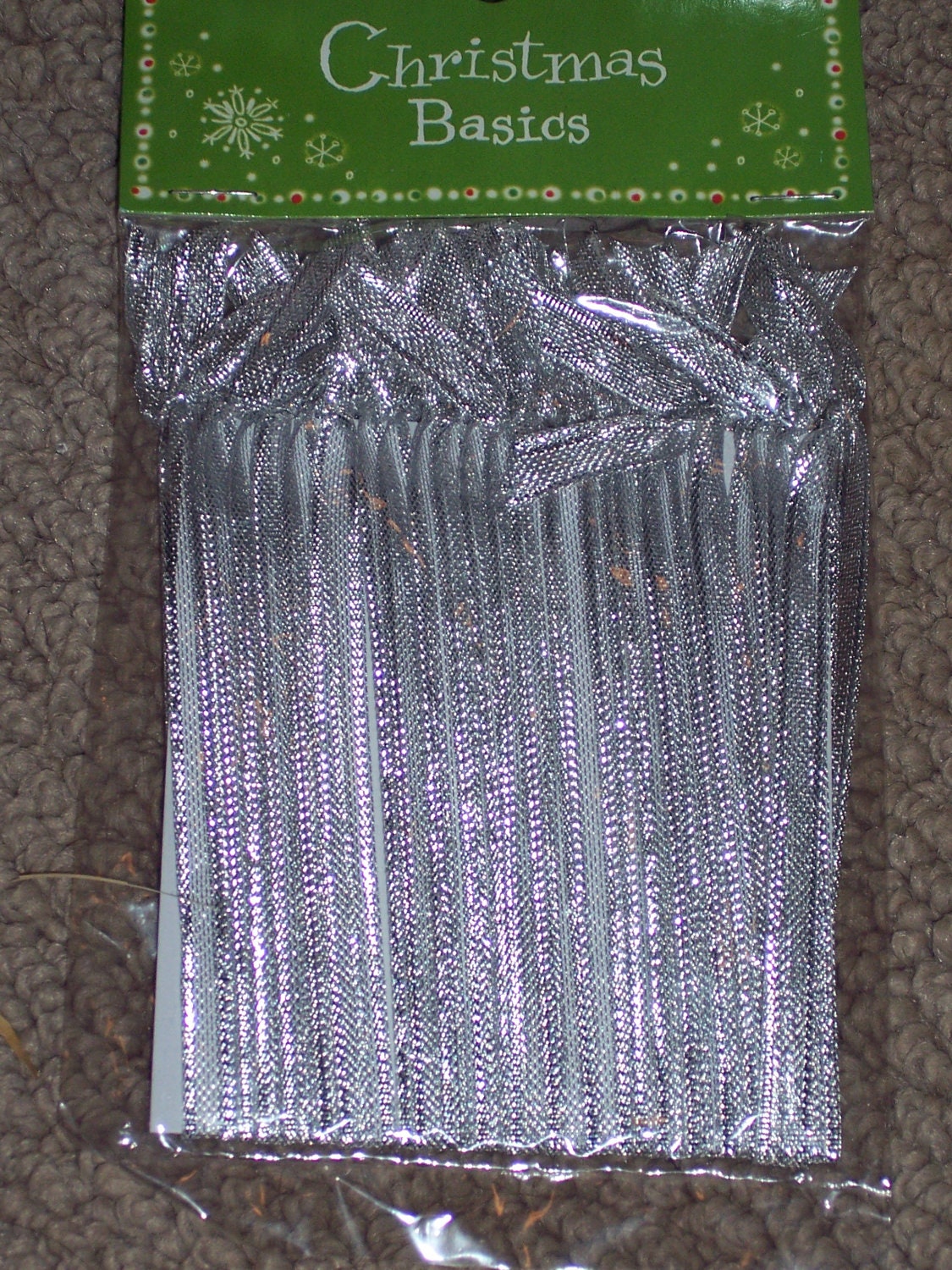 Ribbon ornament hangerssilver25/pkgsheer by UniquelyYoursCrafts