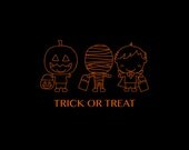 Trick or Treat Halloween Party Invitation Spooky - Modern, Contemporary - Printable, Digital