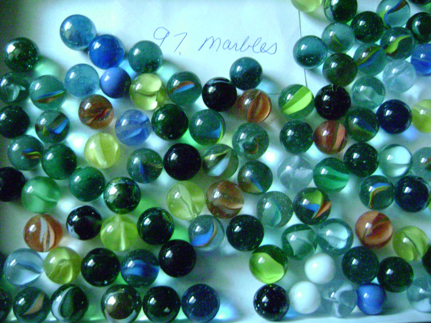 vintage glass marbles lot of 97 vintage game