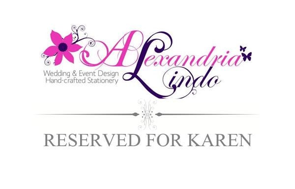 Reserved listing- Karen