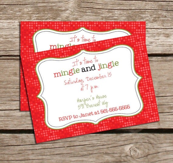 Printable Christmas Invitations - Christmas Party Invitations - Printable Holiday Party Invitations - Christmas Party - Cards Il_570xn