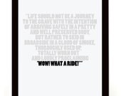 Hunter S. Thompson Typography Poster - Inspirational Quote -  A3 / 16.5 x 11.7 inches