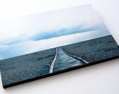 Dungeness Boardwalk Landscape. 9" by 6"  Wooden block mounted Photograph. Shot on Film.