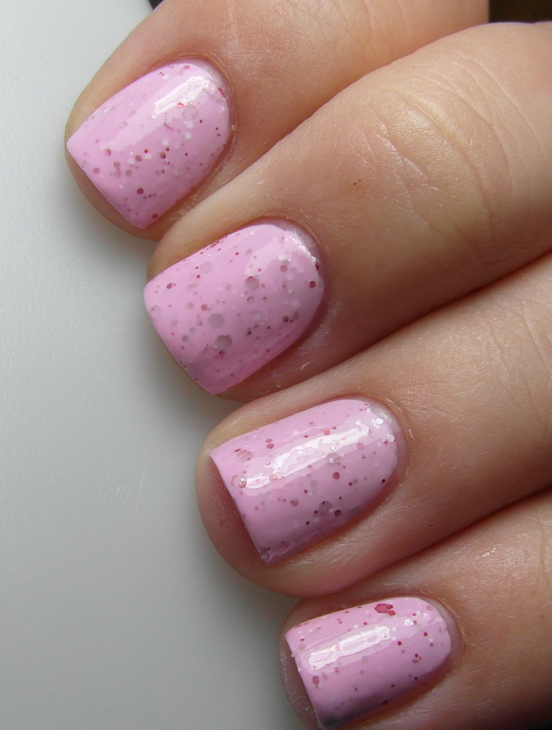 Strawberry Trifle Hand Mixed Glitter Nail Polish