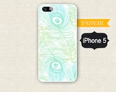 iPhone 5 Case - Peacock Feathers - Plastic or Silicone Rubber iPhone 5 Case - SpastiCase