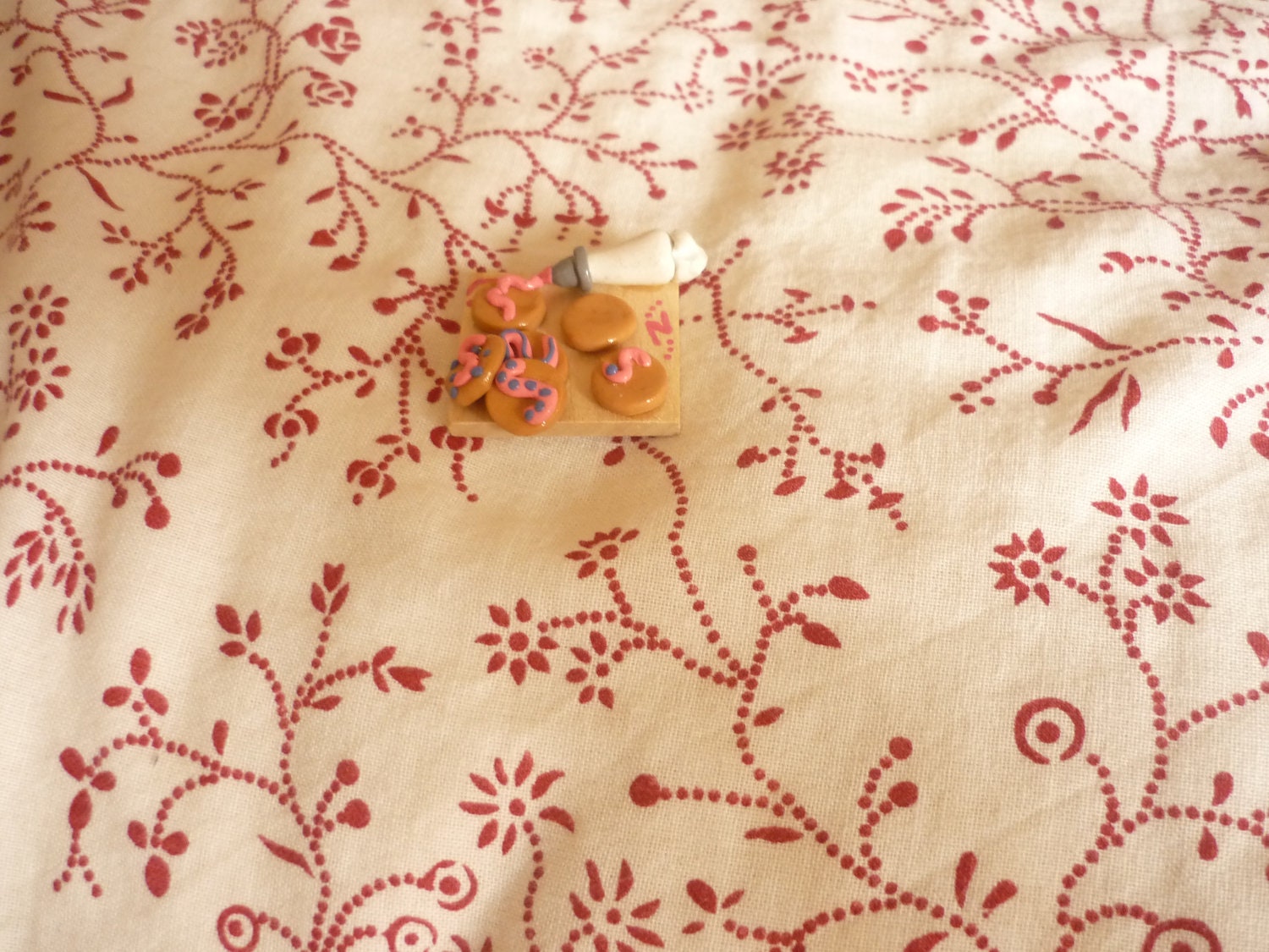 Handmade polymer clay cookie miniature