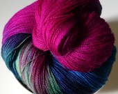 Absolutely Bollywood: 100g hand-dyed laceweight superwash merino/nylon, UK seller
