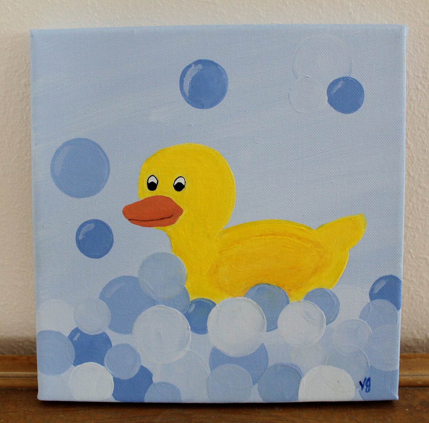 Wall Art Bathroom decor children's art by ValsCraftCreations