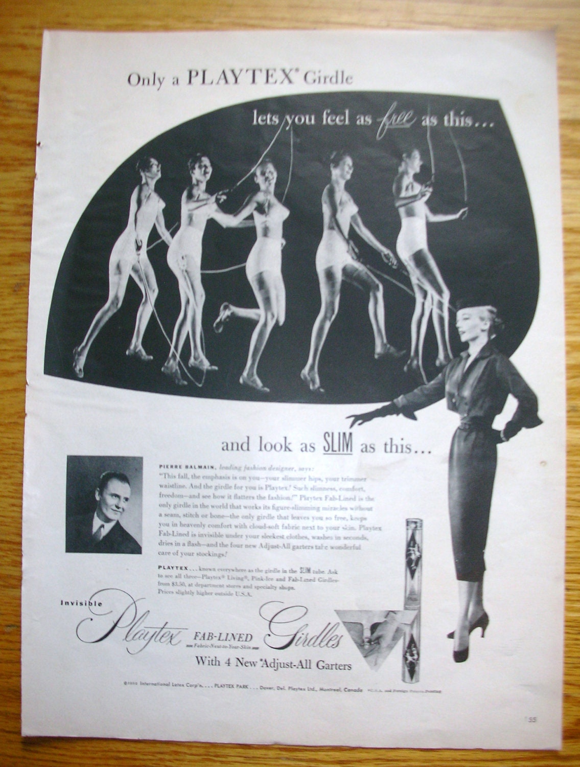 Items Similar To Vintage Magazine Ad Playtex Girdle On Etsy 