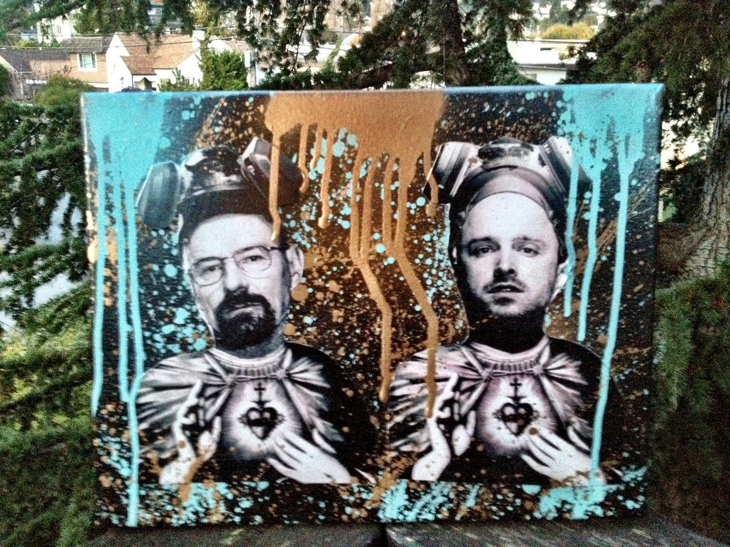 sacred heart of Mr.White and Jesse Pinkman set  BREAKING BAD 11x14 Canvas