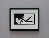 Ryu Street Fighter  Hand Cut black silhouette papercut