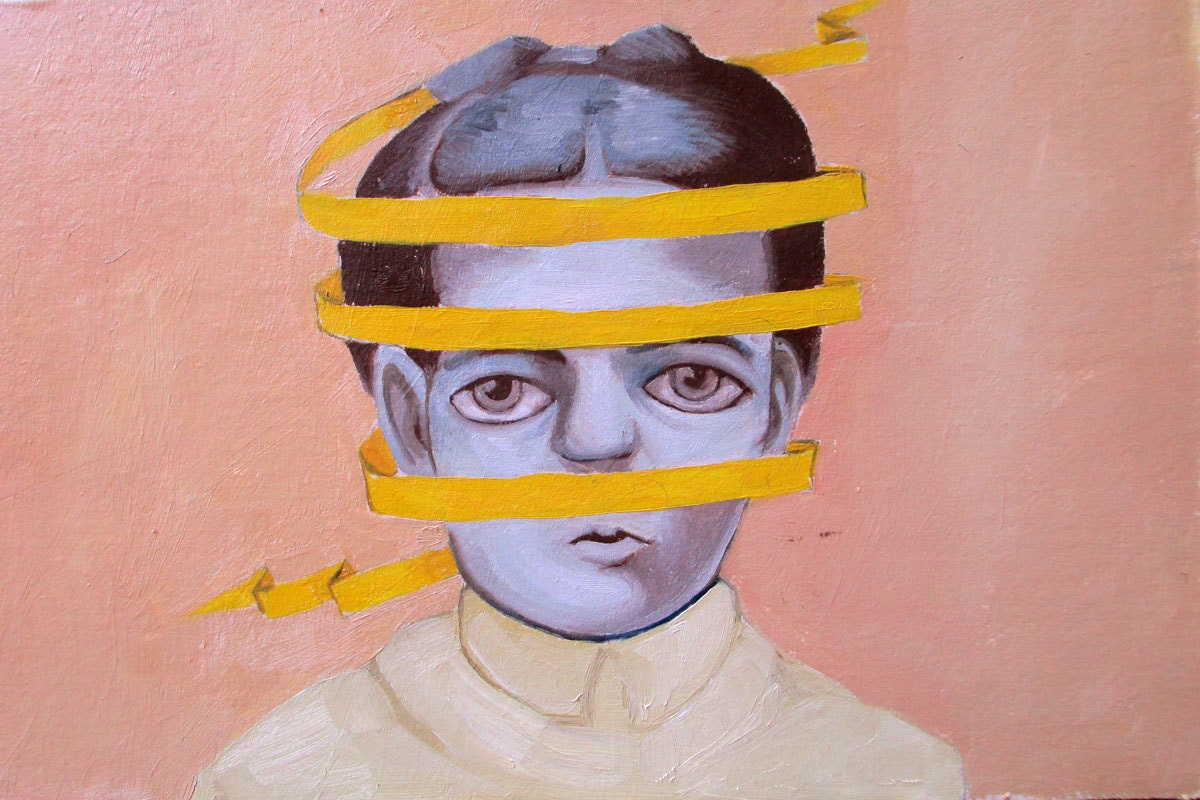 Victoriana Surrealist Portrait - Original Oil Painting