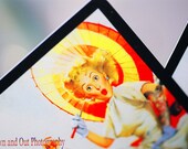 8 x 12 Tattoo Pin Up Girl with Umbrella