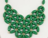 ON SALE Kelly Green Bubble Statement Necklace,Statement Bubble Necklace,Chunky Necklace,Cluster Necklace-BN119