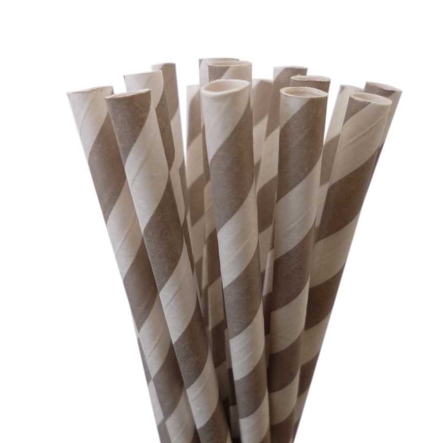 Paper Straws--75 GRAY Paper Straws Gray STRIPE Paper Straws Retro Vintage: Gray Weddings, Gray Birthday Party, Gray Baby Shower,Diy Flag
