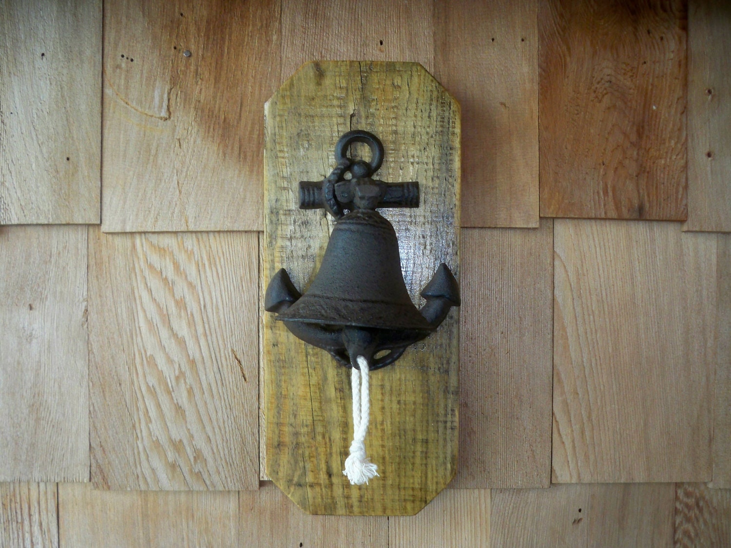 Cast iron anchor bell nautical wall decor by mycave on Etsy