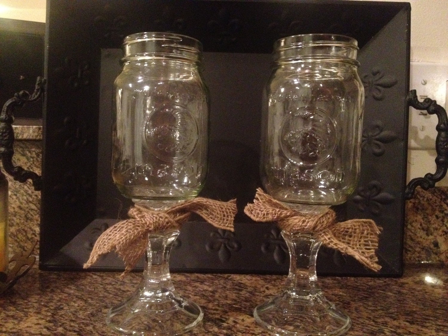 Cajun Redneck Southern NOLA Nawlins Wine glass Mason Jar Shabby Chic Wedding