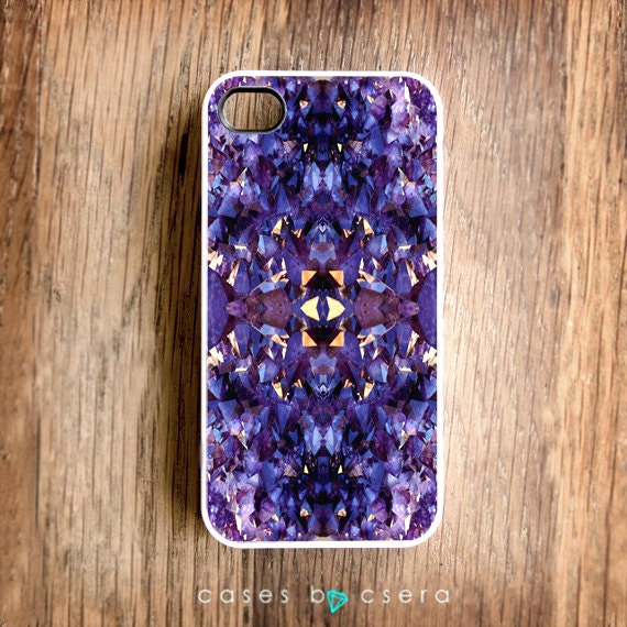 Amethyst Birthstone iPhone 5 Case - Geometric iPhone Case, February iPhone Case, Crystal iPhone 4 or 4S, Case, Accessories for iPhone