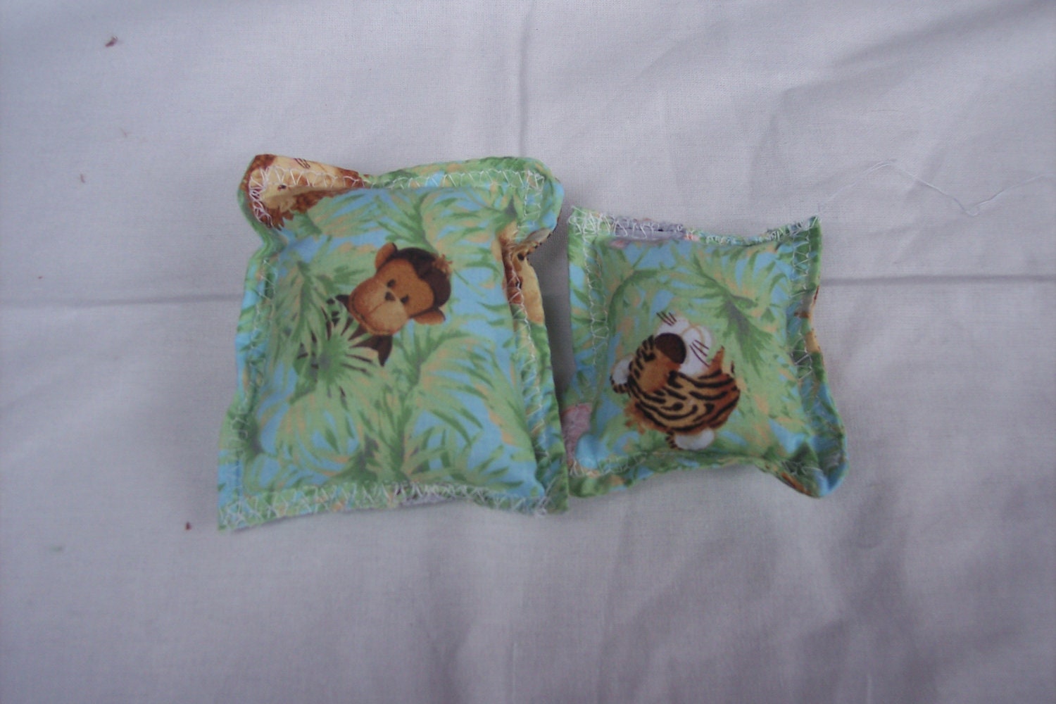 Organic Catnip Cat Toy Kitty Pillow Cat Toy  Set of 2 Cartoon Baby Animals Elephants Tigers Hippos Monkey