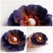 Hand felted flower pin, felted brooch, poppy flower, purple flower , "A little bit different poppy"