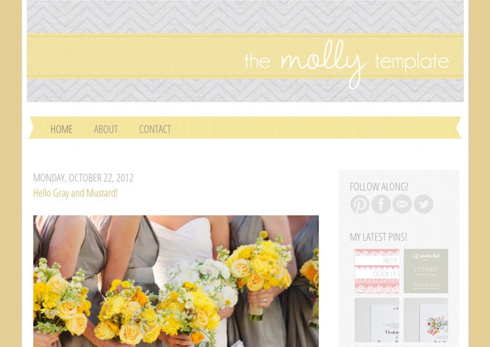 Premade Blogger Template - The Molly Template