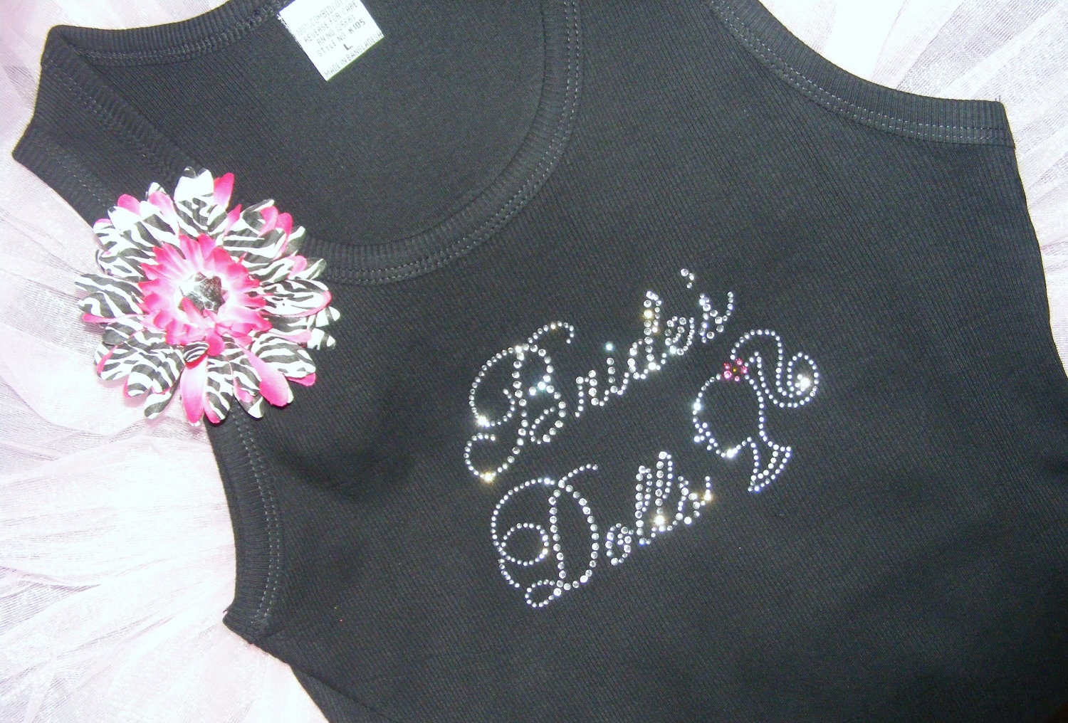 6  Bride's Dolls Bridesmaid wedding Rhinestone Iron On Transfer : Hot fix Bridal party gift Ideas  DIY for Shirts, totes, ETC