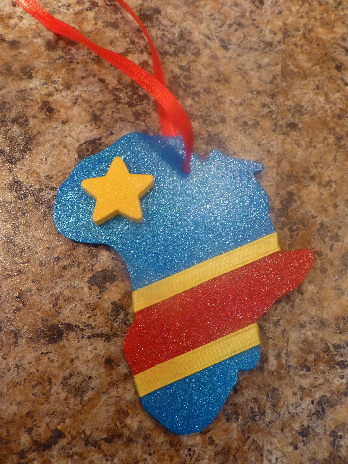 DR Congo FLAG ornament/magnet Adoption Africa fundraiser