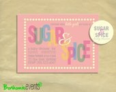 DIY Personalized Printable Girl Baby Shower Invitation - Sugar and Spice Il_170x135