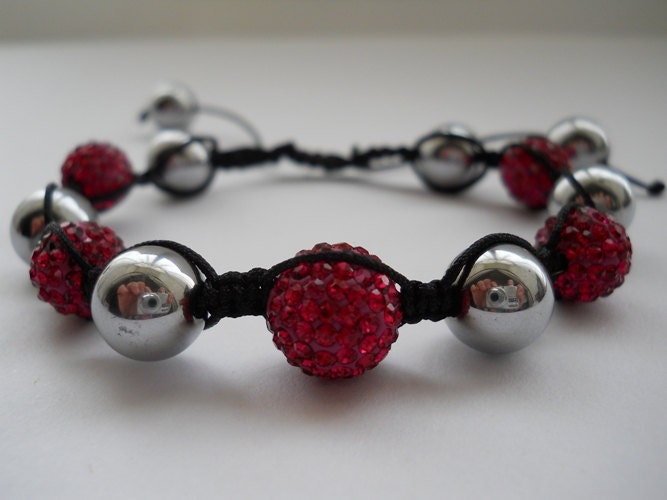 Crystal Shamballa Bracelet, Handmade