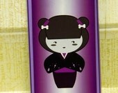 Iphone 4/4S Case, Designer "Vivian", "Little Monster Kokeshi Doll" Case, Cell Phone Case
