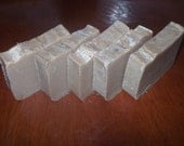On Sale Now.  4 Bars of Coconut scented handmade soap with Shea Butter- Organic & Vegan Friendly