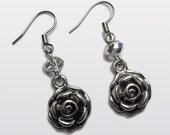 Fifty Shades of Grey inspired 'Grey Rose' earrings