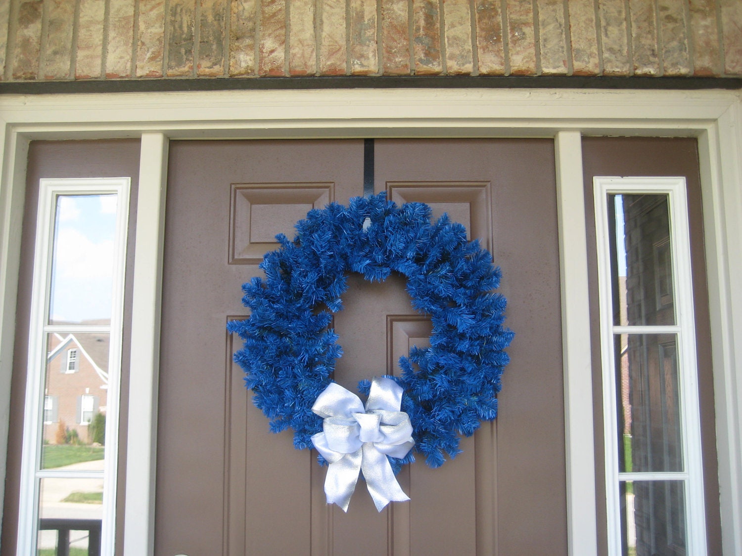 Diabetes Awareness Wreath - Solid Blue Basic