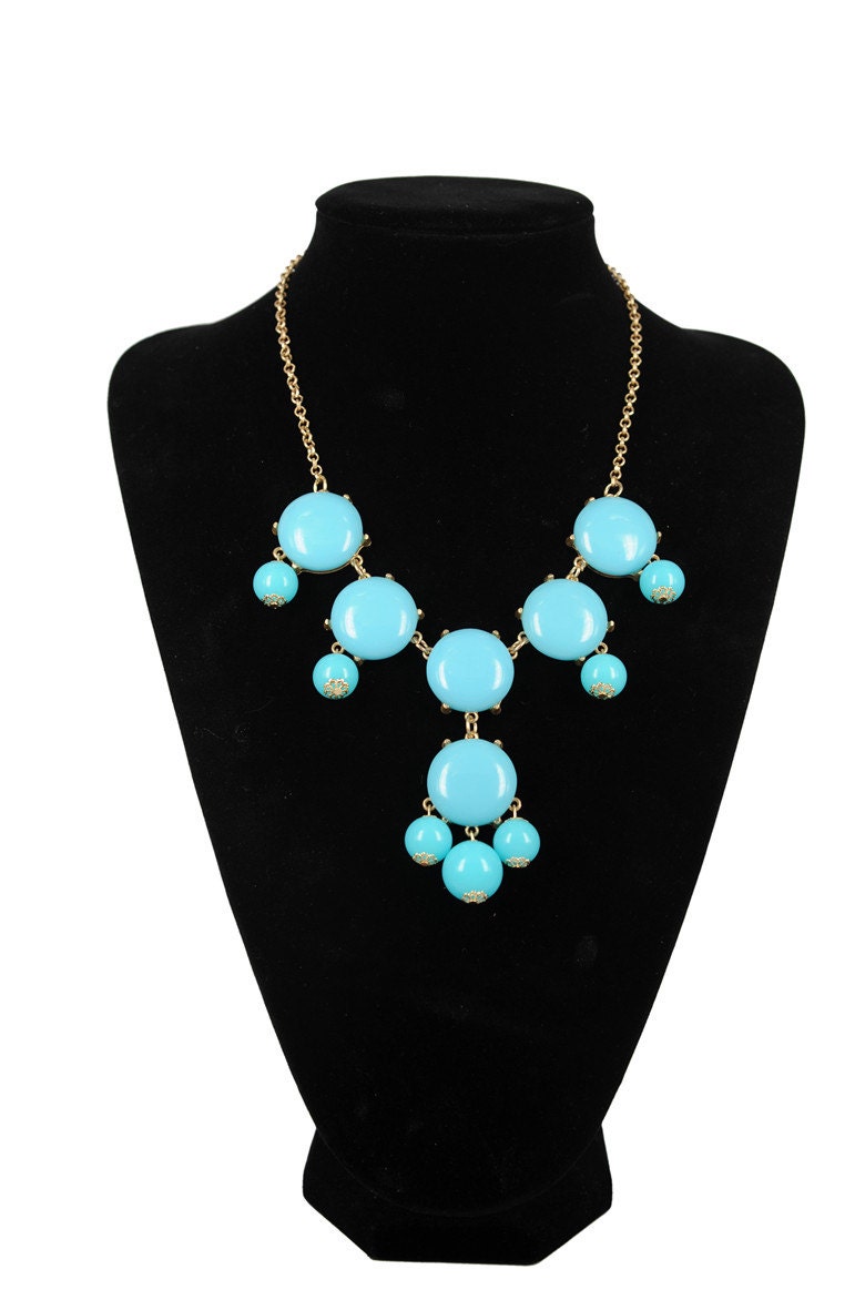 HOT SALE Turquoise 6 stone Bubble Necklace,Handmade Bib Necklace,Statement Neckalce-S6001