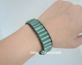 Chan Luu inspired Jade bracelets Tube bracelets Leather bracelet Wrap bracelets Chic Anchor button