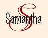 Vinyl wall decals Personalized  Monogram name -Lettering words wall quotes graphics Home decor decal custom