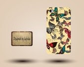 Iphone case, Iphone 4 case, Iphone 4s case, Iphone 5 case, unique handmade hard Plastic case, Yellow butterfly floral,P series 37