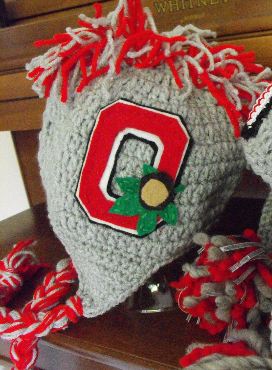 OHIO STATE Fanhawk Mohawk  Scarlet and Grey with Block O All Sizes Available Size 3-6 months