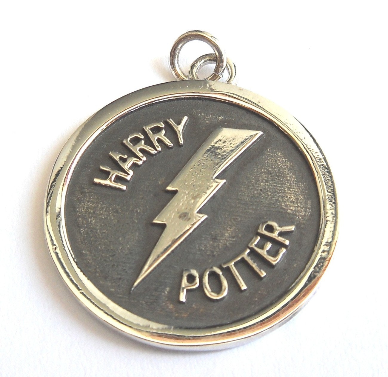 Solid Sterling Silver 925 Harry Potter Lightning BOLT Pendant