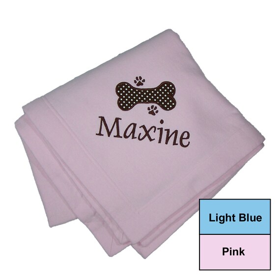 Custom Embroidered Dog Blanket by SewandCo on Etsy