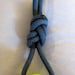 Chews On Belay:  100% recycled climbing rope dog tugs small