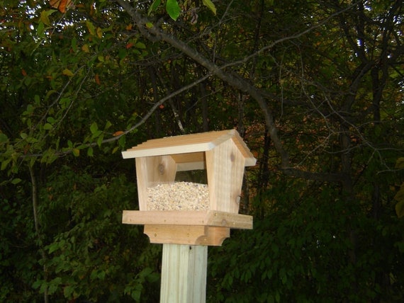 items similar to cedar post mount bird feeder on etsy items similar to cedar post mount bird feeder on etsy