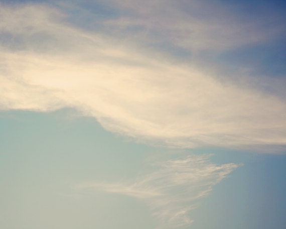 8x10 Photo Print - Fine Art Spring Photography - landscape fine art photography blue clouds sea wall art - 'Mr Blue Sky'