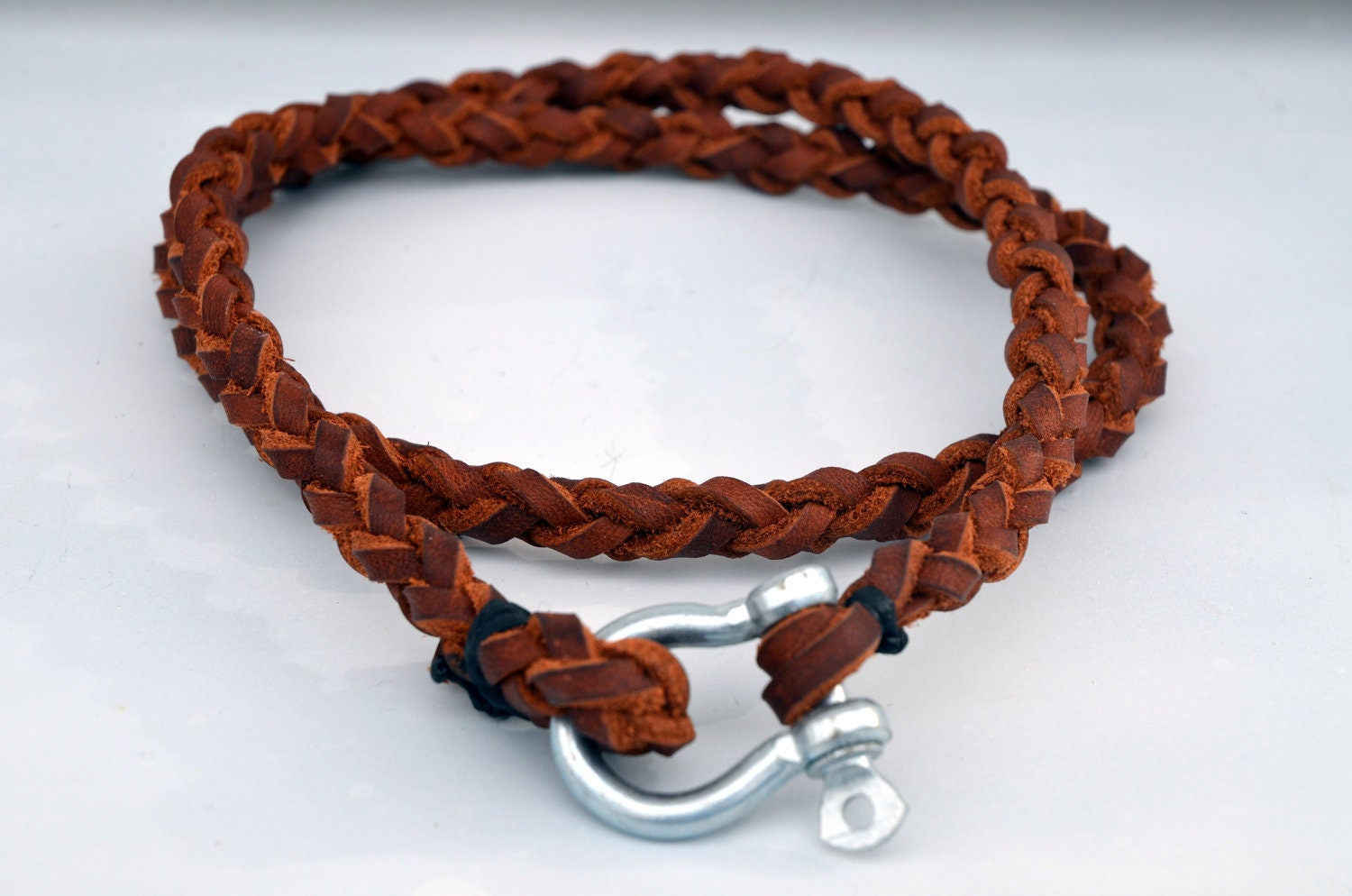 HANDMADE LEATHER KEYCHAIN by Little Lion Man - Necklace Lanyard Kodiak Lace Anchor Shackle Braided Braid