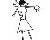 Zombie Mom Stick Figure Sticker
